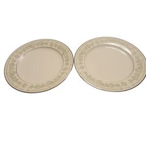 Noritake Ivory China Pattern Lexine 7007 Set of Two Salad Plates Vintage